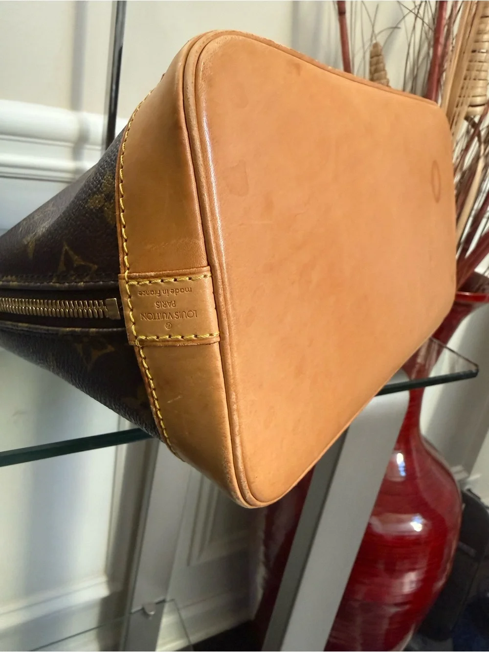 Louis Vuitton Monogram Alma PM Handbag in Brown and Tan